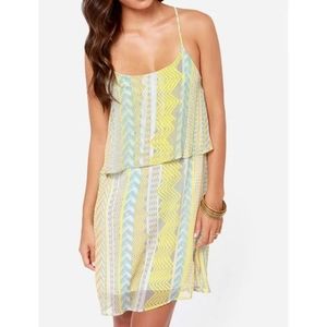 Lulu's Yellow Abstract Dress Size Small